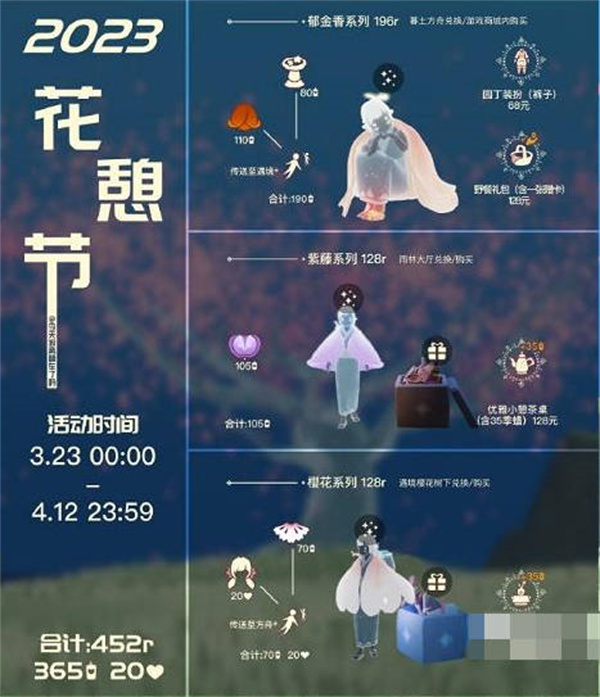 光遇2023年花憩节兑换图分享